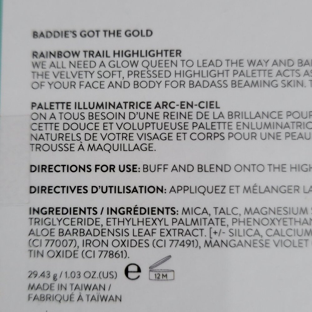 NEW Inc.redible BADDIE Got the gold rainbow highlighter NEW - Picture 8 of 10